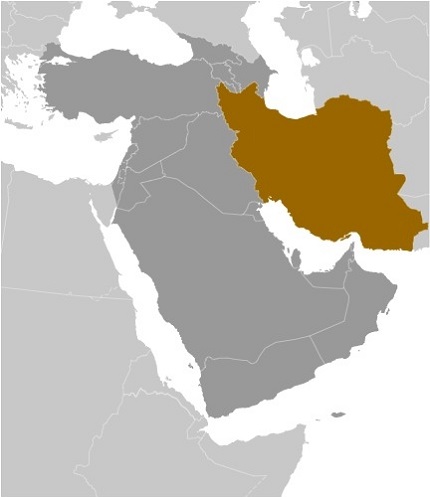 Iran Locator Map CIA