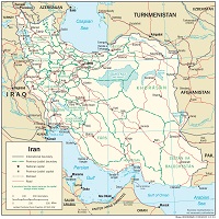 Map Iran Transportation CIA 2001 sm