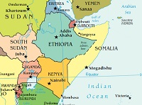 Map of Somalia - Neighboring Countries