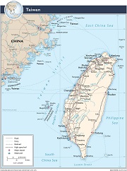 Taiwan Map Transportation (CIA 2022)